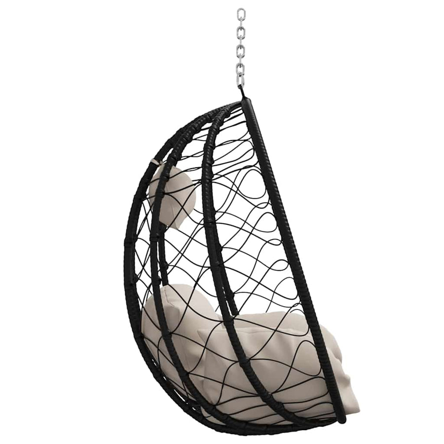 Hangende ei-stoel Taupe 91.5 x 60 x 110 cm poly rattan