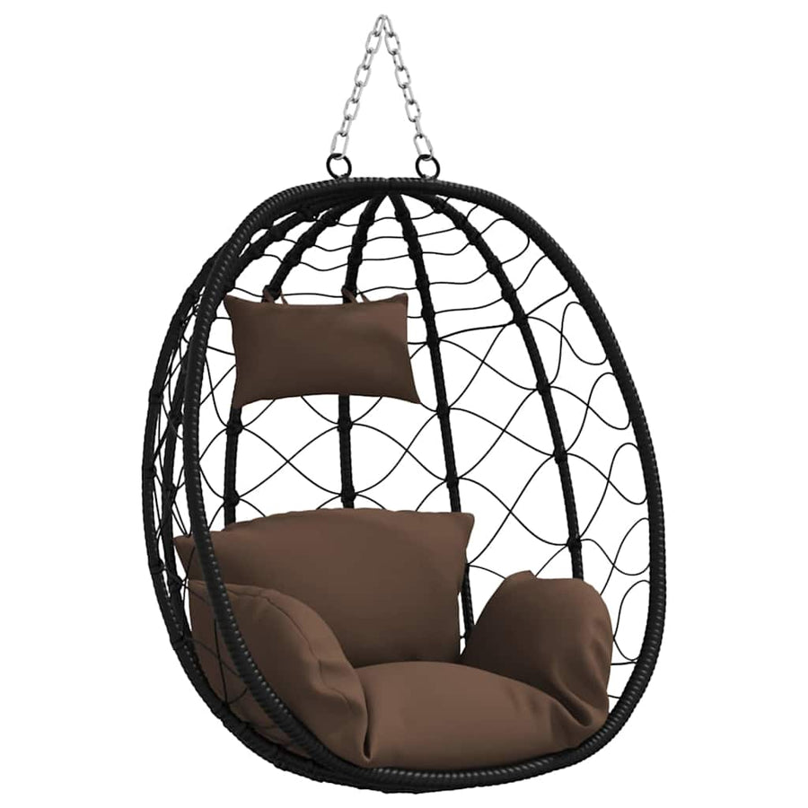 Hangende ei-stoel Koffiebruin 91.5 x 60 x 110 cm poly rattan