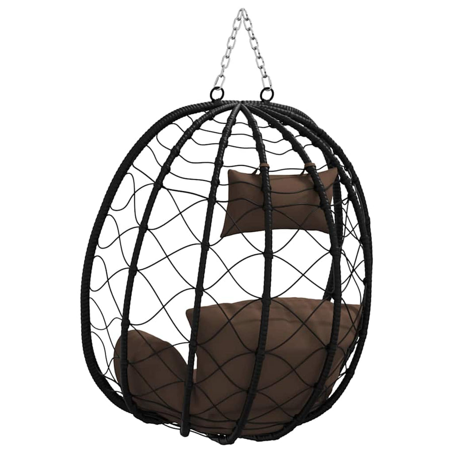 Hangende ei-stoel Koffiebruin 91.5 x 60 x 110 cm poly rattan