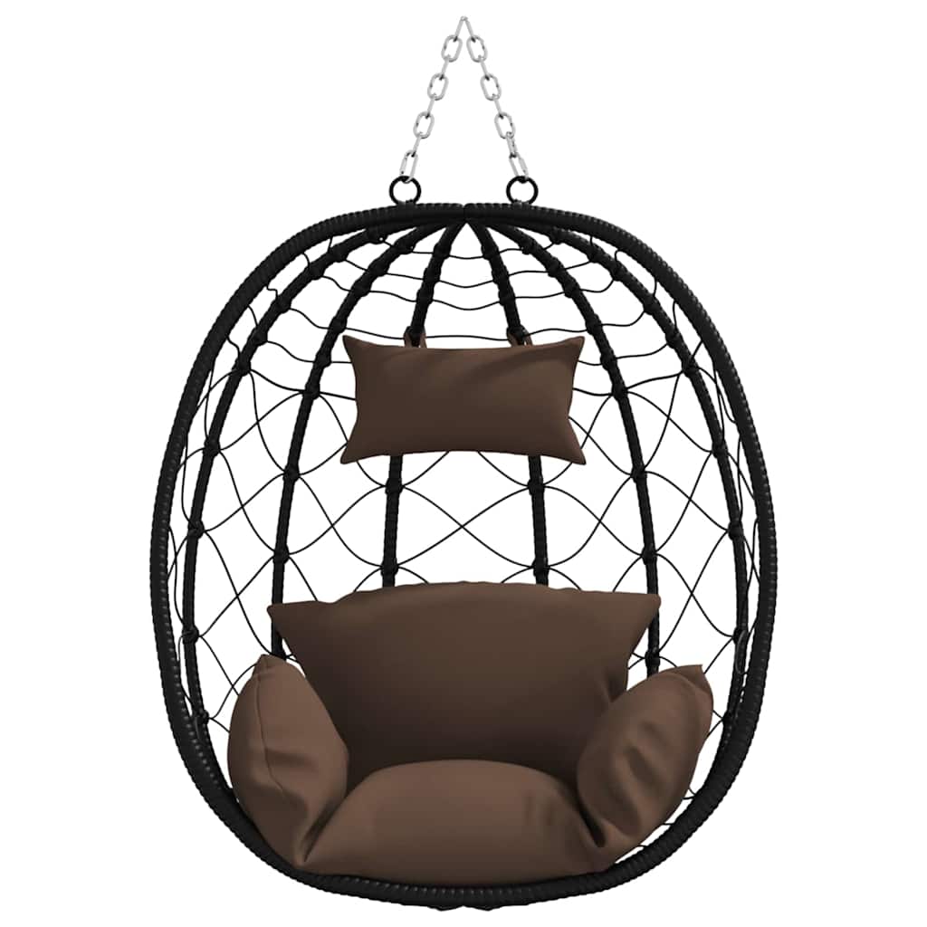 Hangende ei-stoel Koffiebruin 91.5 x 60 x 110 cm poly rattan