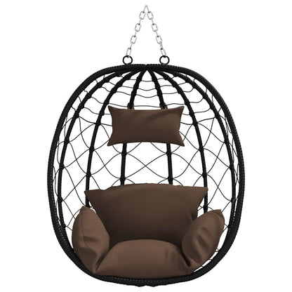 Hangende ei-stoel Koffiebruin 91.5 x 60 x 110 cm poly rattan