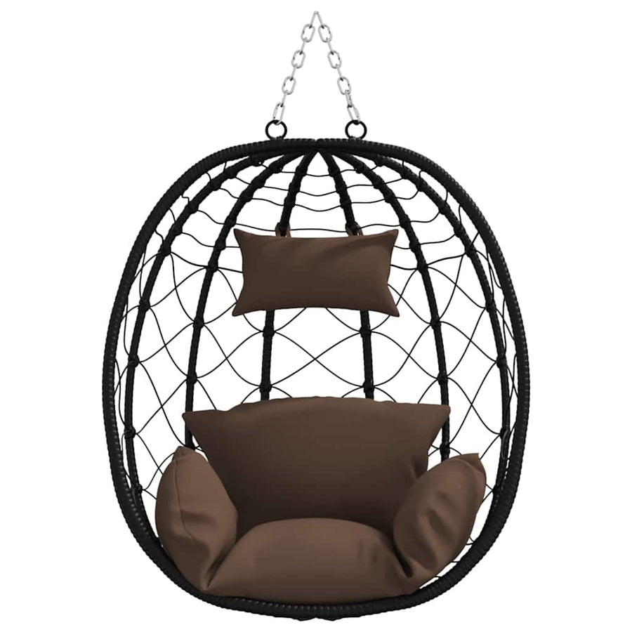 Hangende ei-stoel Koffiebruin 91.5 x 60 x 110 cm poly rattan