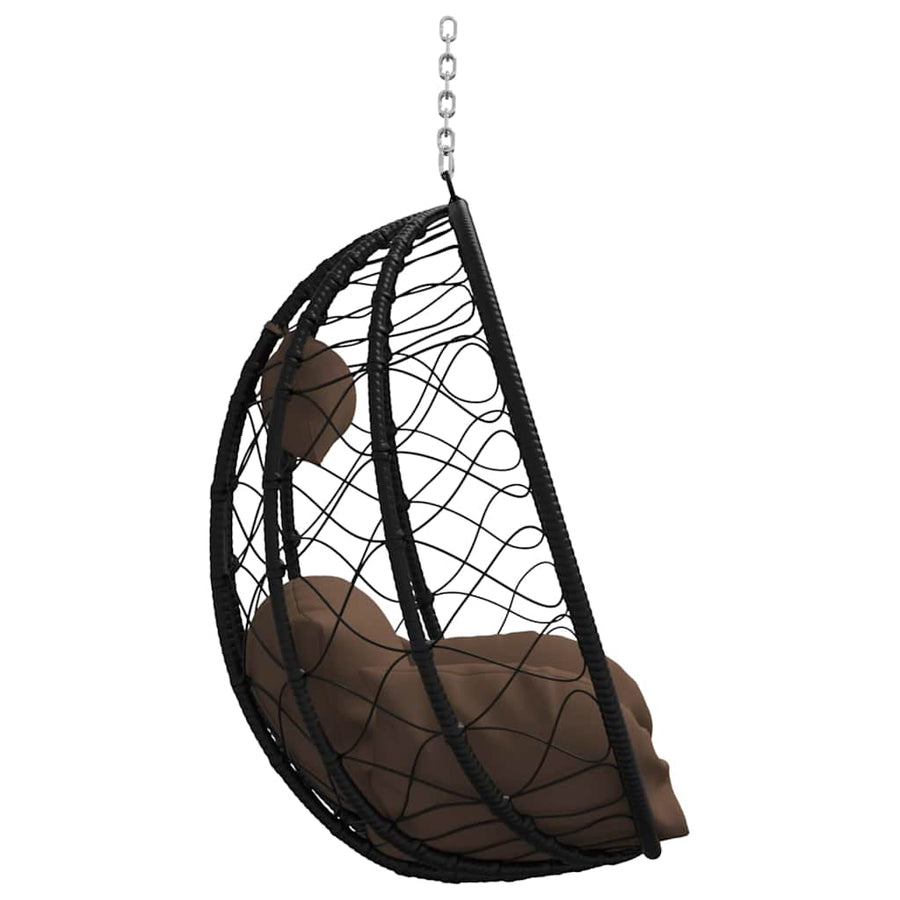 Hangende ei-stoel Koffiebruin 91.5 x 60 x 110 cm poly rattan