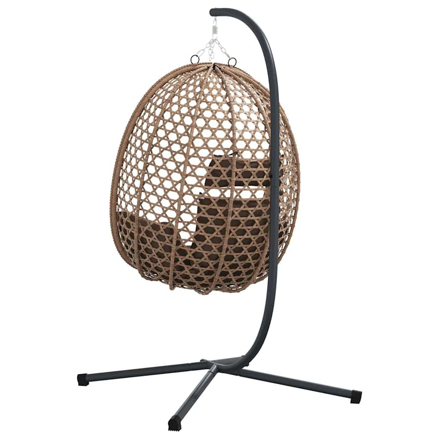 Hangende ei-stoel Koffiebruin 104 x 100 x 191 cm poly rattan