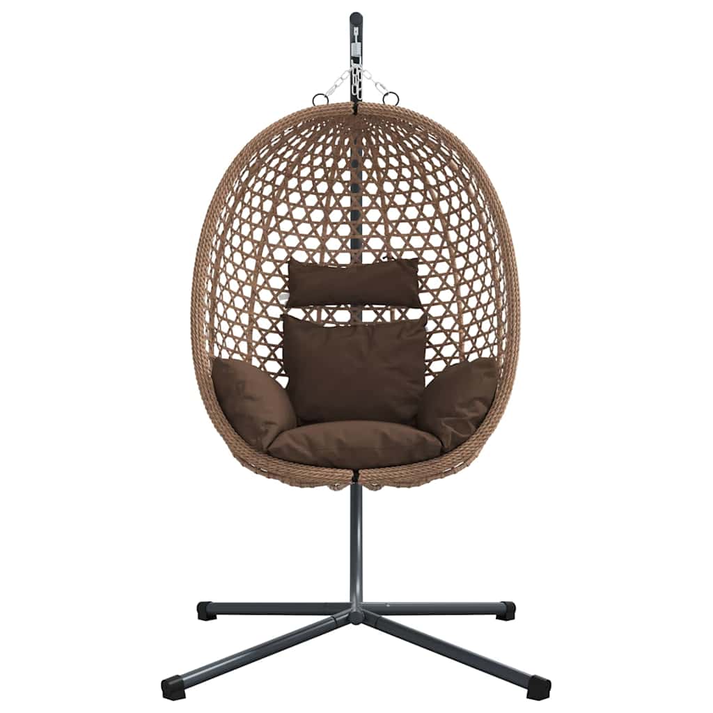 Hangende ei-stoel Koffiebruin 104 x 100 x 191 cm poly rattan