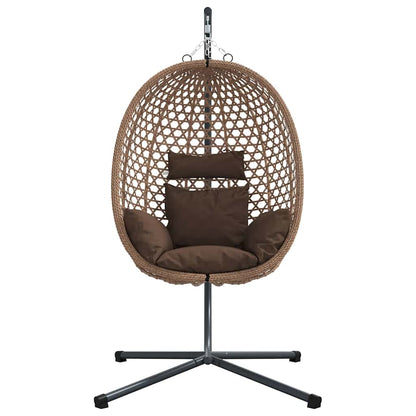 Hangende ei-stoel Koffiebruin 104 x 100 x 191 cm poly rattan