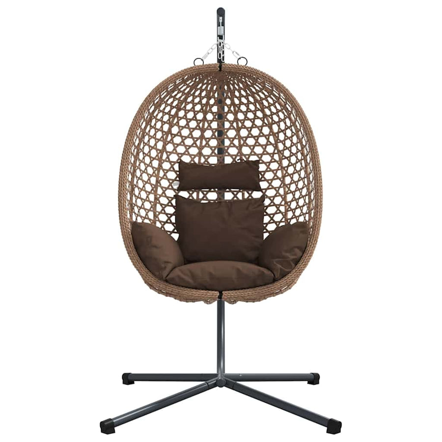 Hangende ei-stoel Koffiebruin 104 x 100 x 191 cm poly rattan