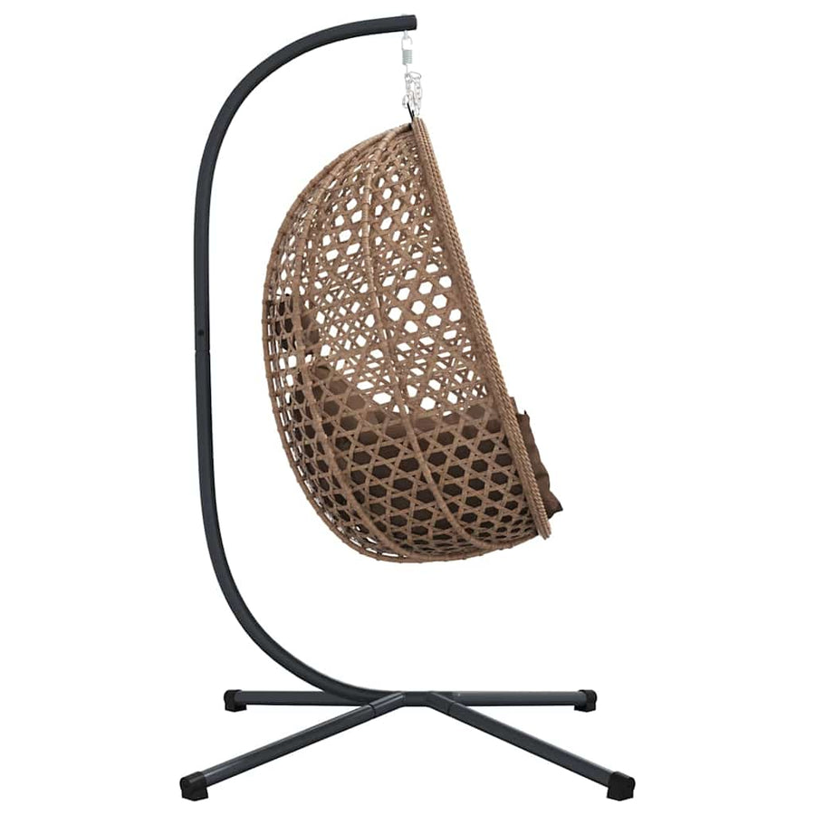 Hangende ei-stoel Koffiebruin 104 x 100 x 191 cm poly rattan