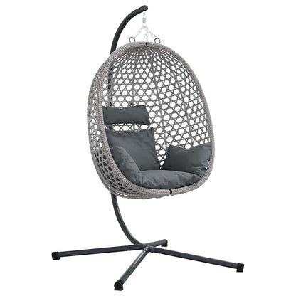 Hangende ei-stoel Antraciet en grijs 104 x 100 x 191 cm