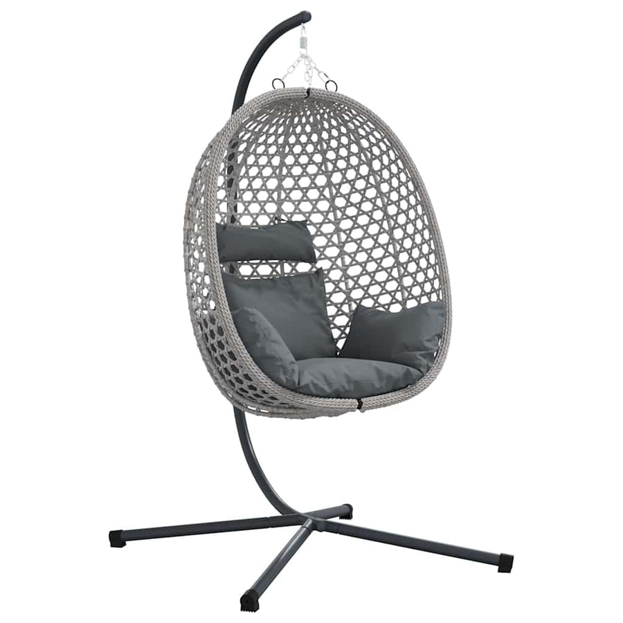 Hangende ei-stoel Antraciet en grijs 104 x 100 x 191 cm