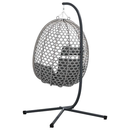 Hangende ei-stoel Antraciet en grijs 104 x 100 x 191 cm