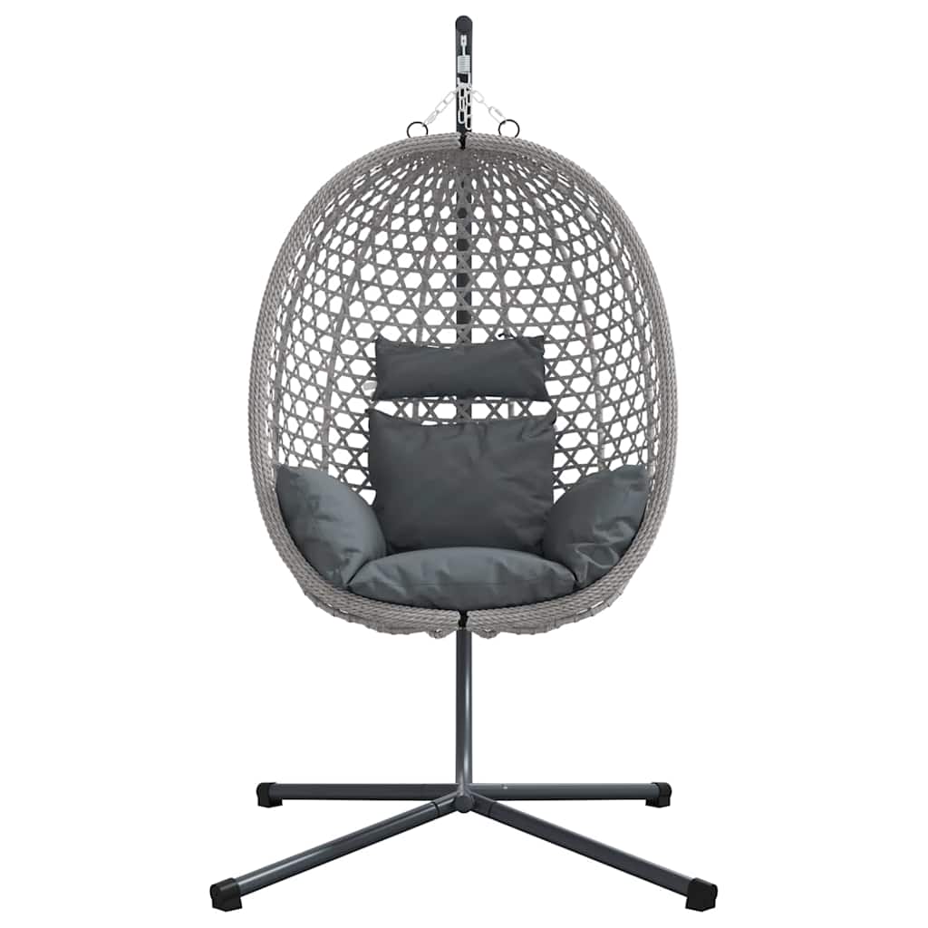 Hangende ei-stoel Antraciet en grijs 104 x 100 x 191 cm