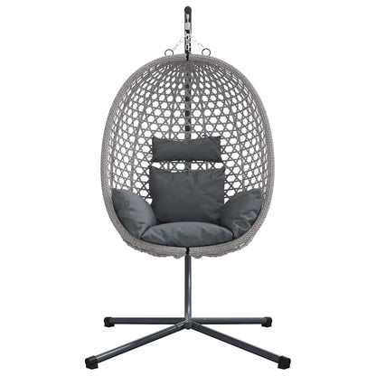 Hangende ei-stoel Antraciet en grijs 104 x 100 x 191 cm
