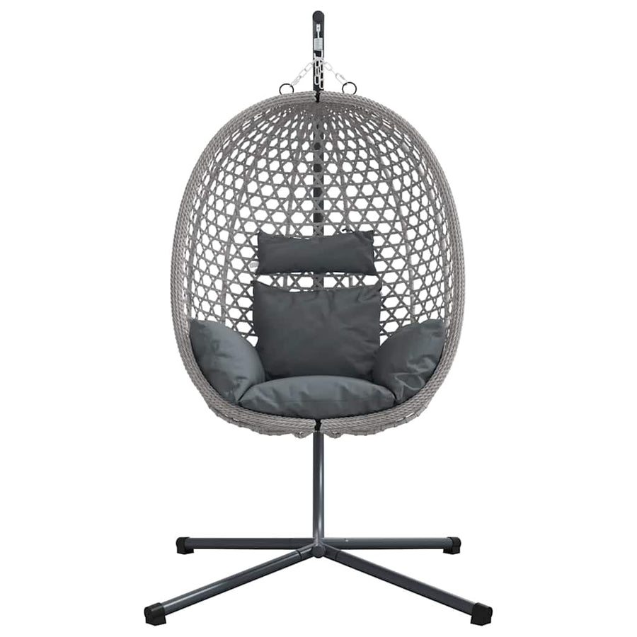 Hangende ei-stoel Antraciet en grijs 104 x 100 x 191 cm