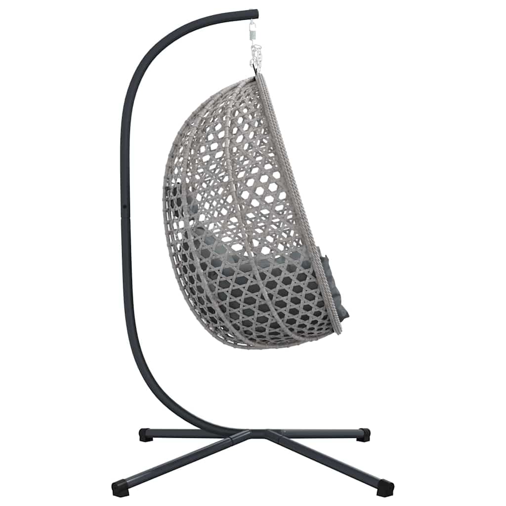 Hangende ei-stoel Antraciet en grijs 104 x 100 x 191 cm