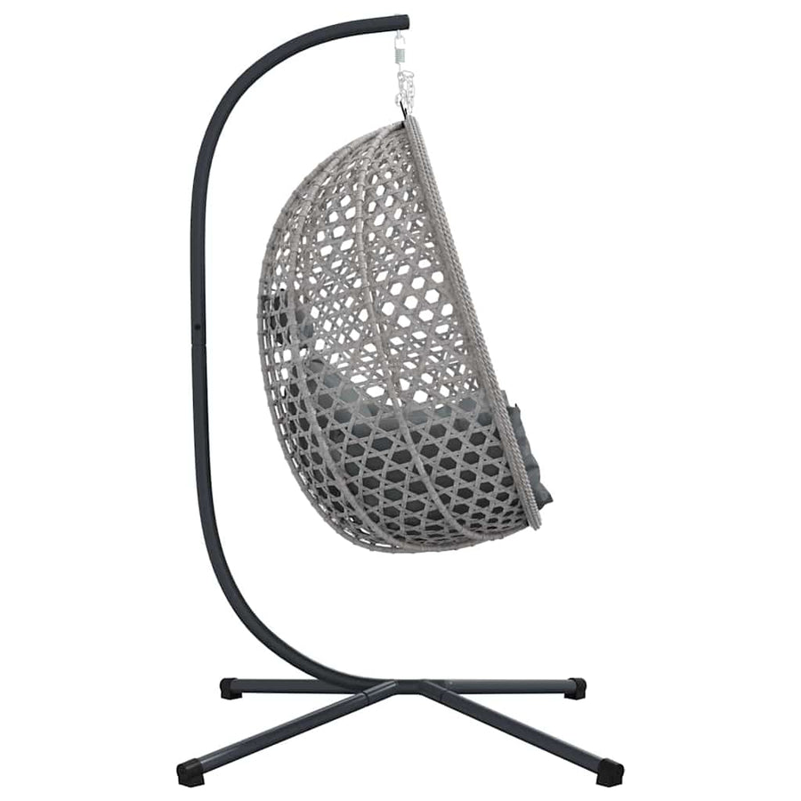 Hangende ei-stoel Antraciet en grijs 104 x 100 x 191 cm