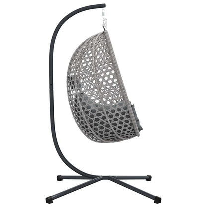 Hangende ei-stoel Antraciet en grijs 104 x 100 x 191 cm