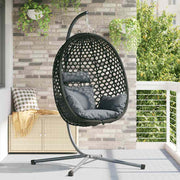 Eierschommel antraciet 104x100x191 cm poly rattan