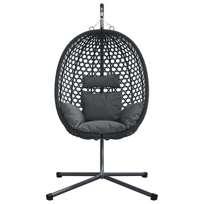 Hangende ei-stoel Antraciet en zwart 104 x 100 x 191 cm