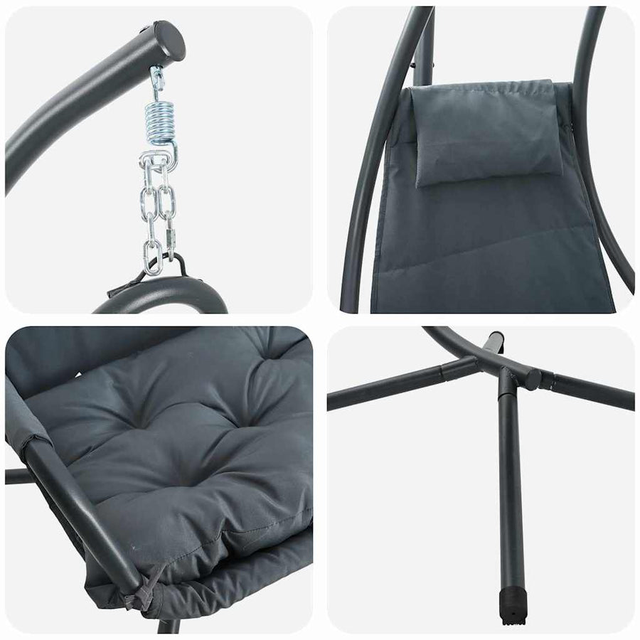Hangende ei-stoel Antraciet 94 x 107 x 196,5 cm Staal