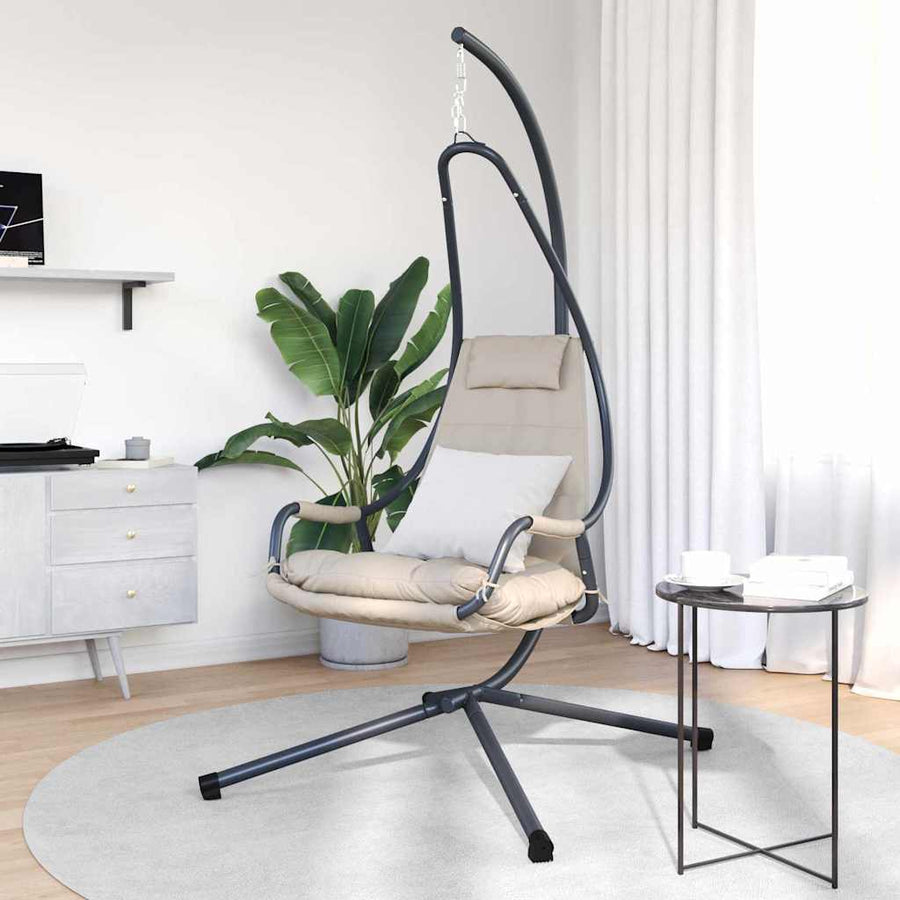 Hangende ei-stoel Taupe 94 x 107 x 196,5 cm Staal