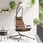 Hangstoel koffiebruin 94x107x196,5 cm staal