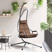 Hangstoel koffiebruin 94x107x196,5 cm staal