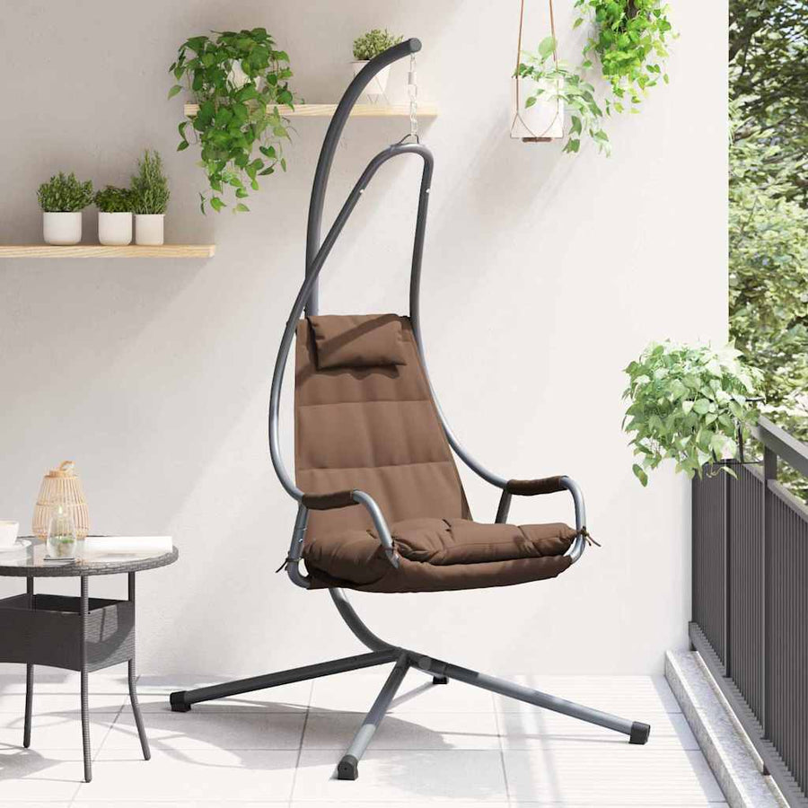 Hangende ei-stoel Koffiebruin 94 x 107 x 196,5 cm Staal