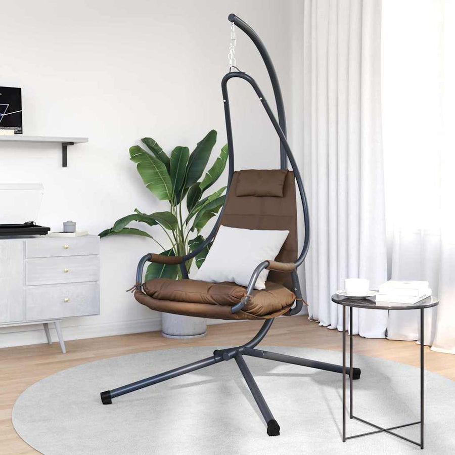 Hangende ei-stoel Koffiebruin 94 x 107 x 196,5 cm Staal