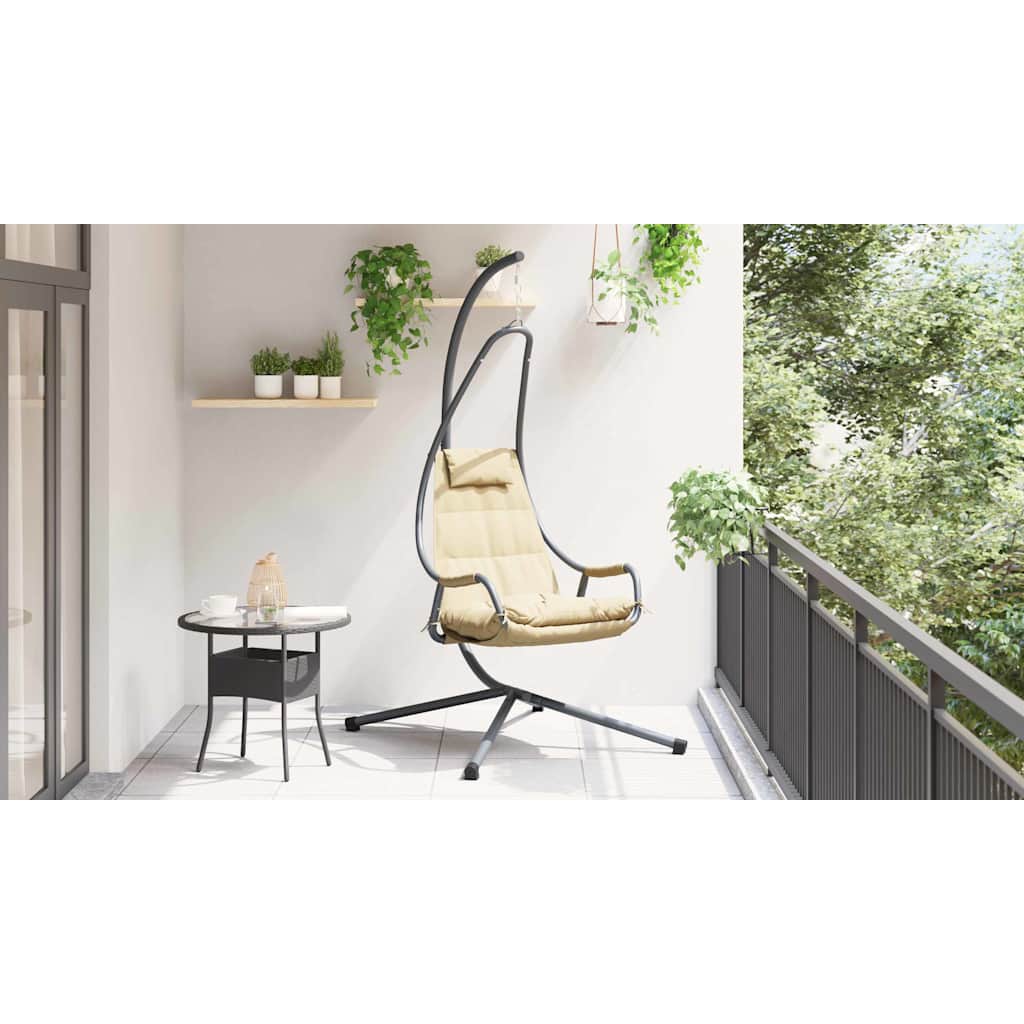 Hangende ei-stoel Beige 94 x 107 x 196,5 cm Staal