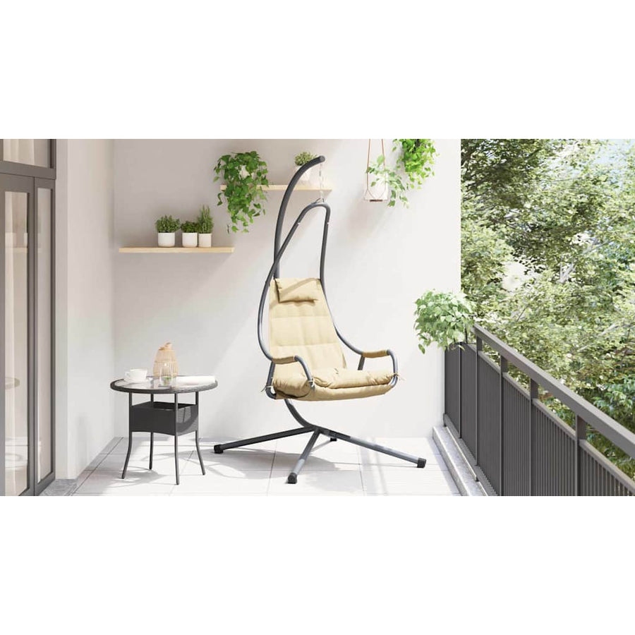 Hangende ei-stoel Beige 94 x 107 x 196,5 cm Staal