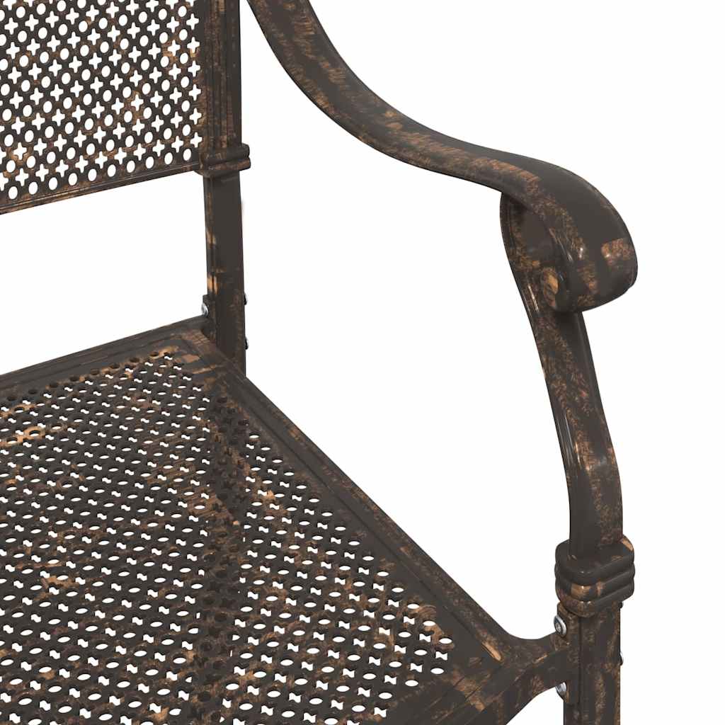 Tuinstoel 2 pcs Brons 55 x 55 x 92,5cm Aluminium