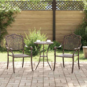 Tuinstoel 2 stuks brons 55x55x92,5 cm aluminium