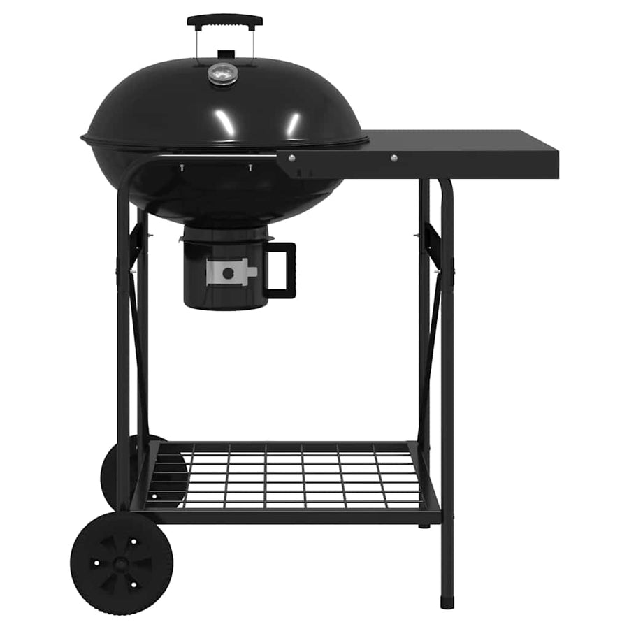 Buiten Grill Met Wiel Zwart 91 X 71 X 107 Cm Metaal