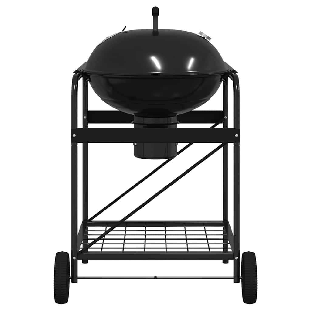Buiten Grill Met Wiel Zwart 91 X 71 X 107 Cm Metaal