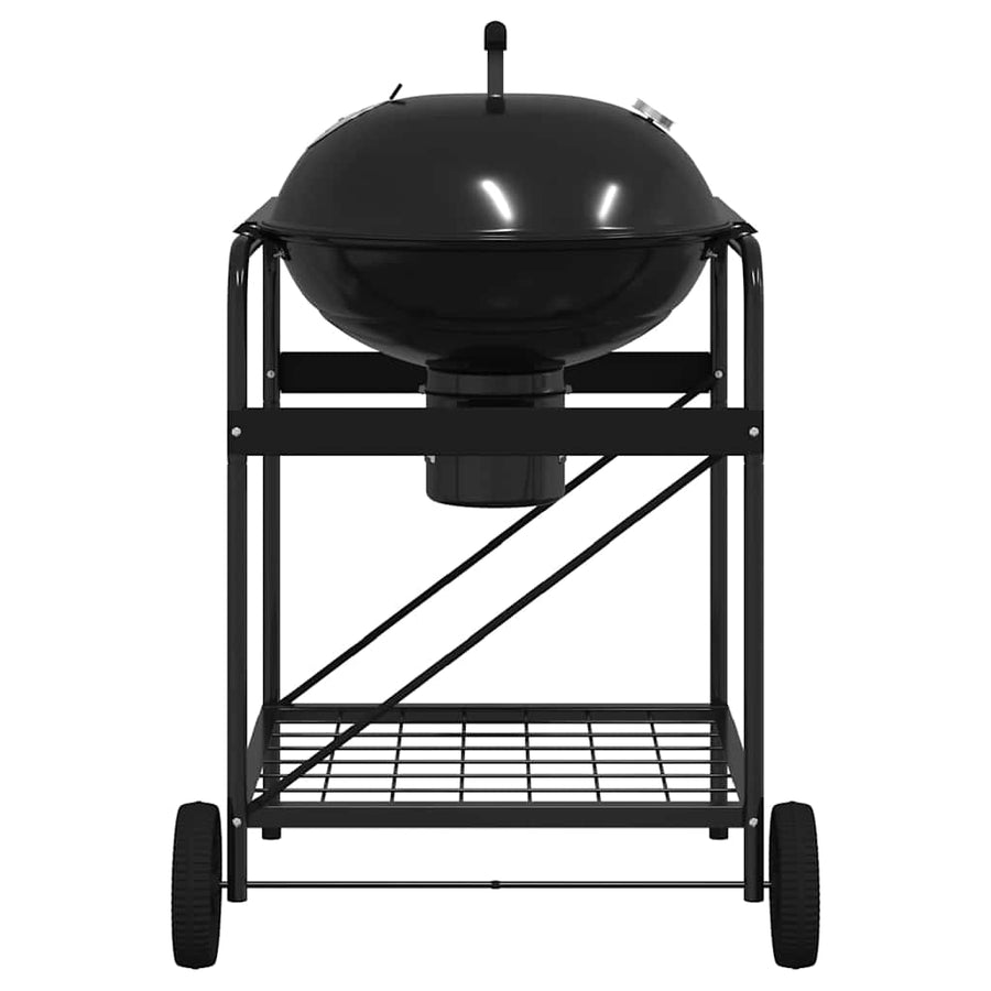 Buiten Grill Met Wiel Zwart 91 X 71 X 107 Cm Metaal