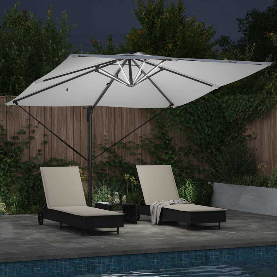 Parasol Zand 286 x 284 x 270 cm Aluminium en Polyester