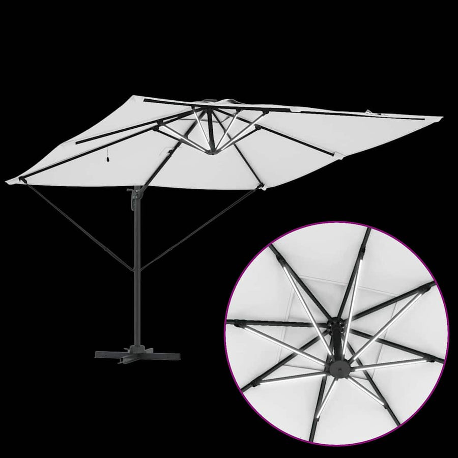 Parasol Zand 286 x 284 x 270 cm Aluminium en Polyester