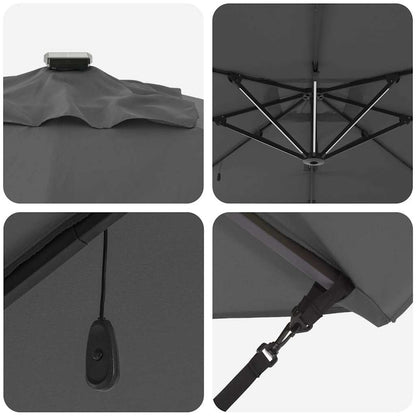 Cantilever Roma Parasol met slot 286 x 285 x 270 cm Aluminium