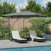 Parasol 286x285x270 cm antraciet aluminium