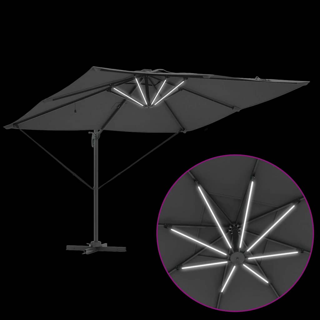 Cantilever Roma Parasol met slot 286 x 285 x 270 cm Aluminium