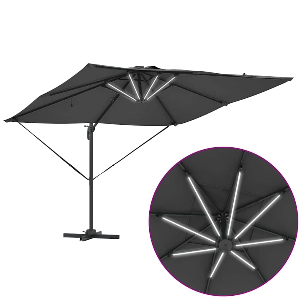 Cantilever Roma Parasol met slot 286 x 285 x 270 cm Aluminium