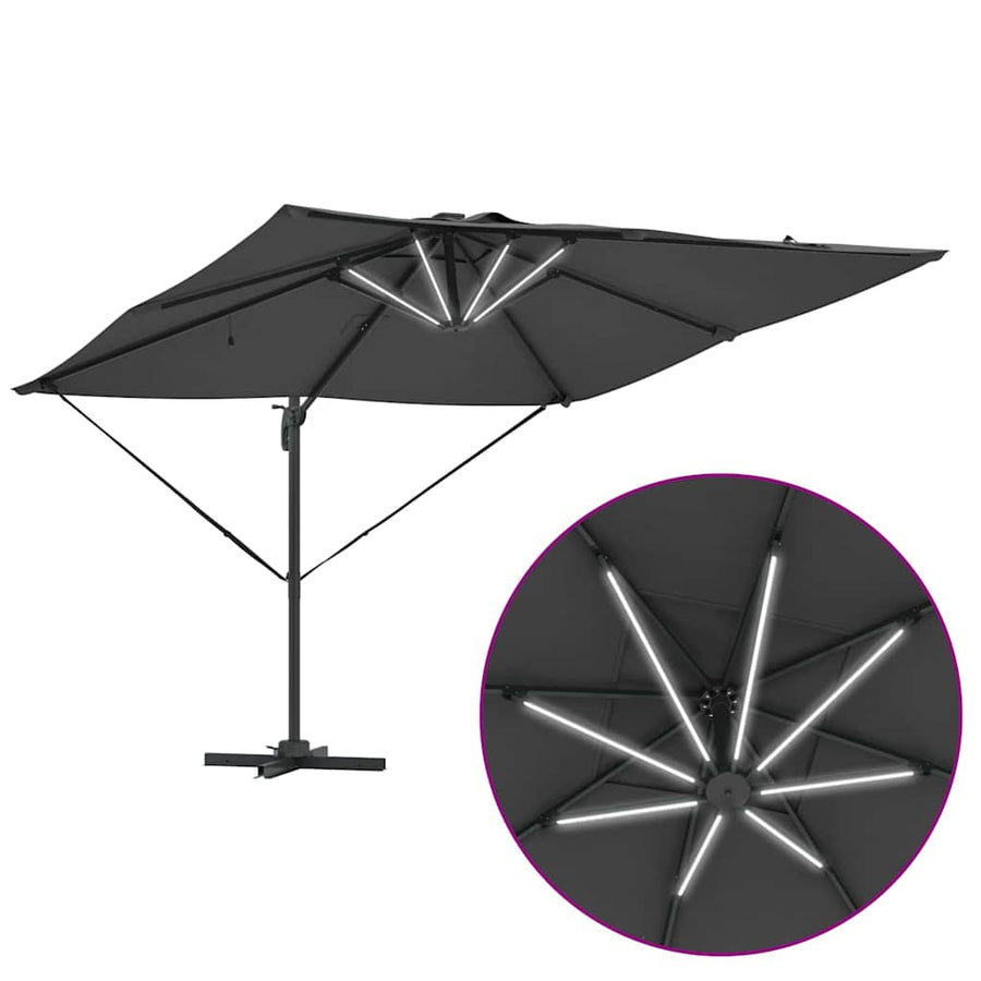 Cantilever Roma Parasol met slot 286 x 285 x 270 cm Aluminium