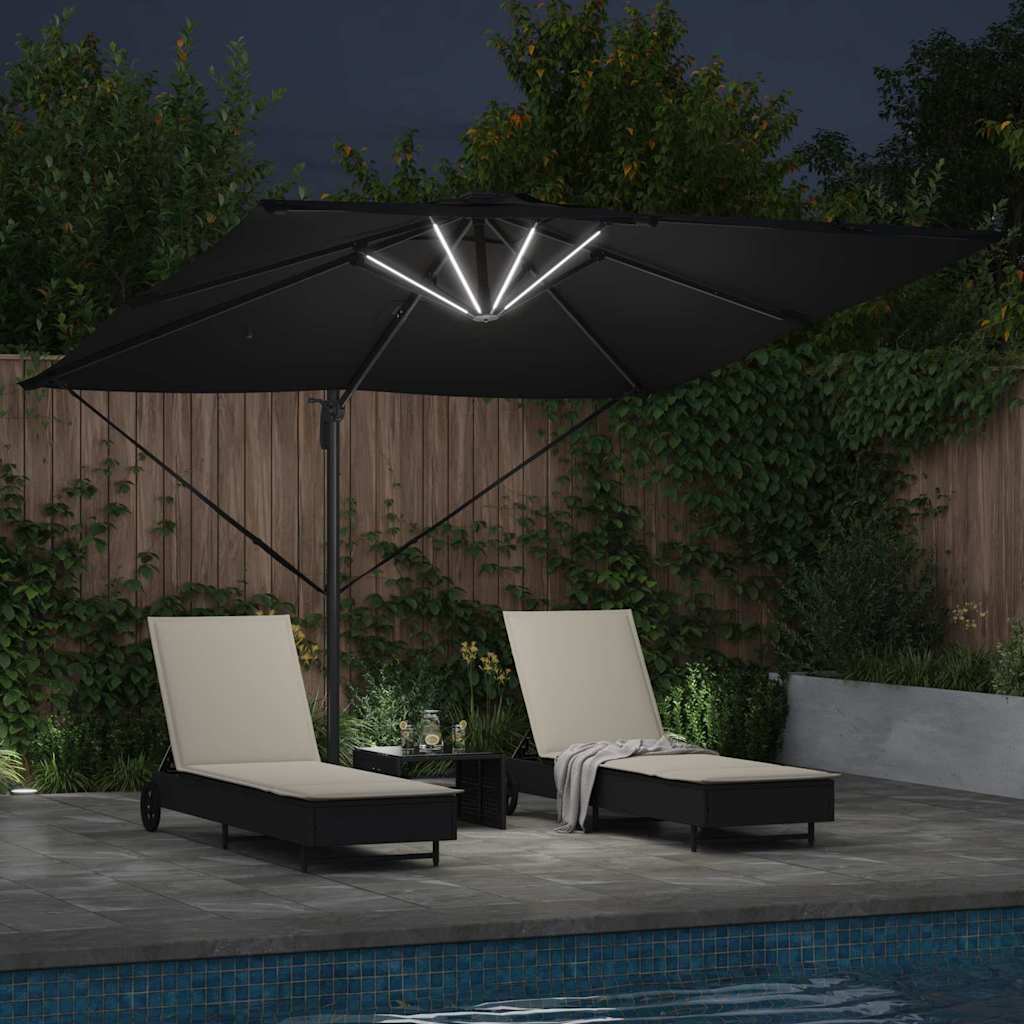 Parasol Zwart 286 x 284 x 270 cm Aluminium en Polyester