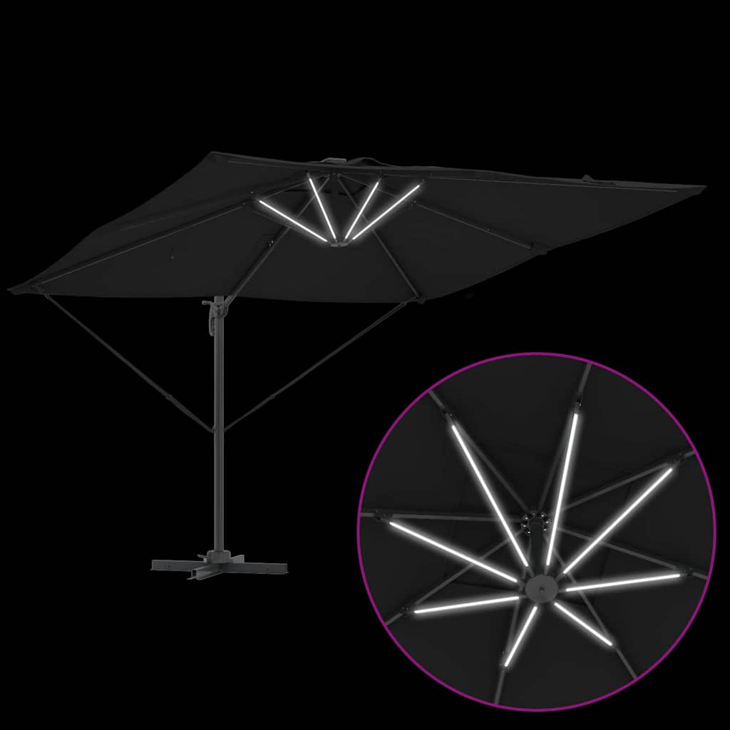 Parasol Zwart 286 x 284 x 270 cm Aluminium en Polyester