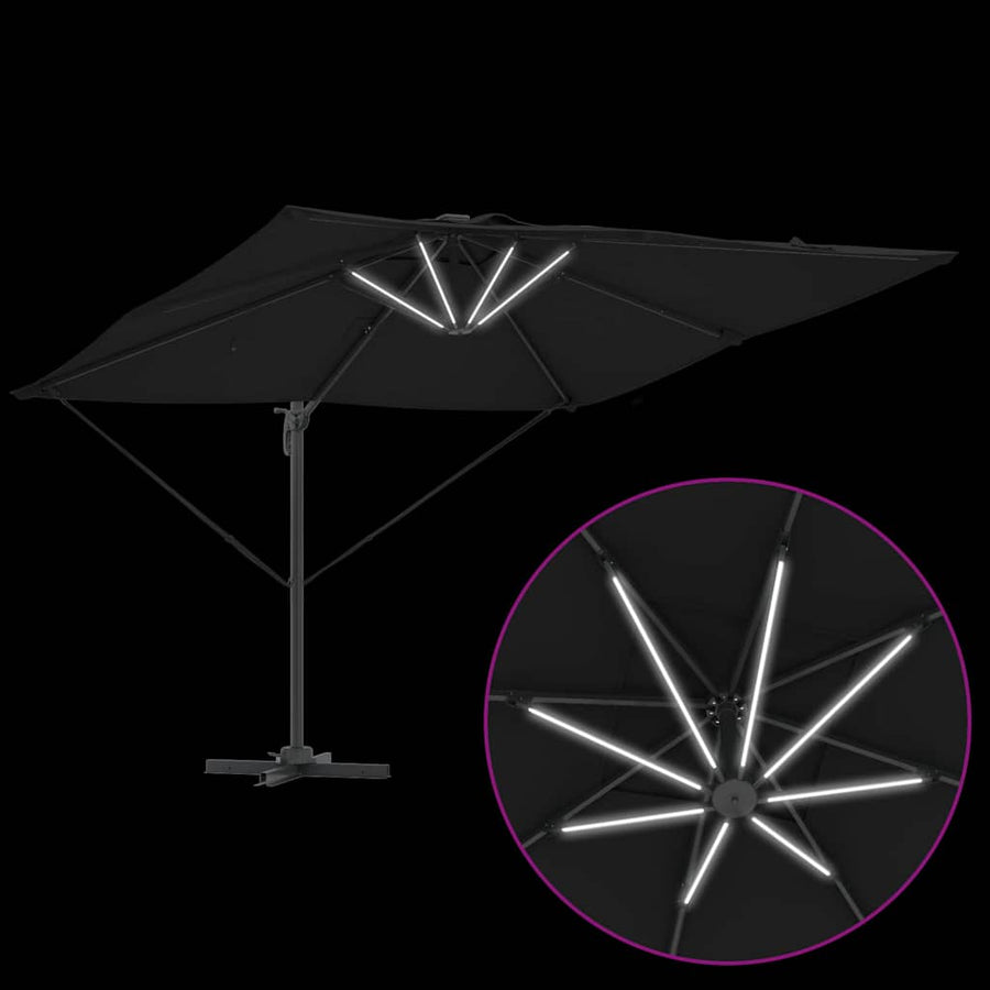 Parasol Zwart 286 x 284 x 270 cm Aluminium en Polyester