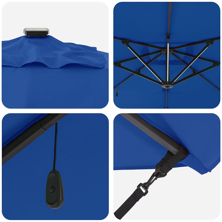 Parasol Azure Blauw 286 x 284 x 270 cm Aluminium en Polyester