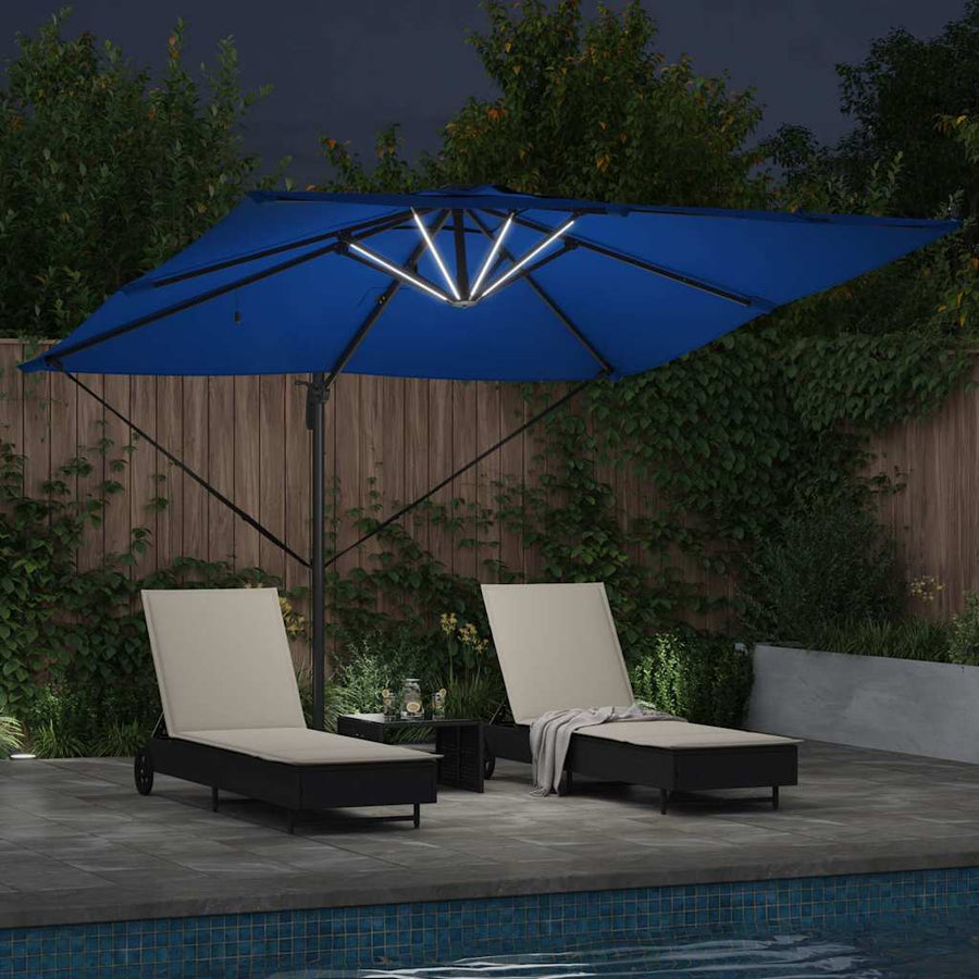 Parasol Azure Blauw 286 x 284 x 270 cm Aluminium en Polyester