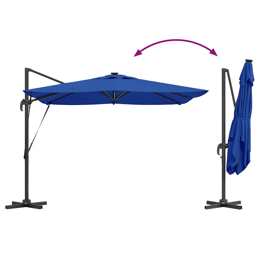 Parasol Azure Blauw 286 x 284 x 270 cm Aluminium en Polyester