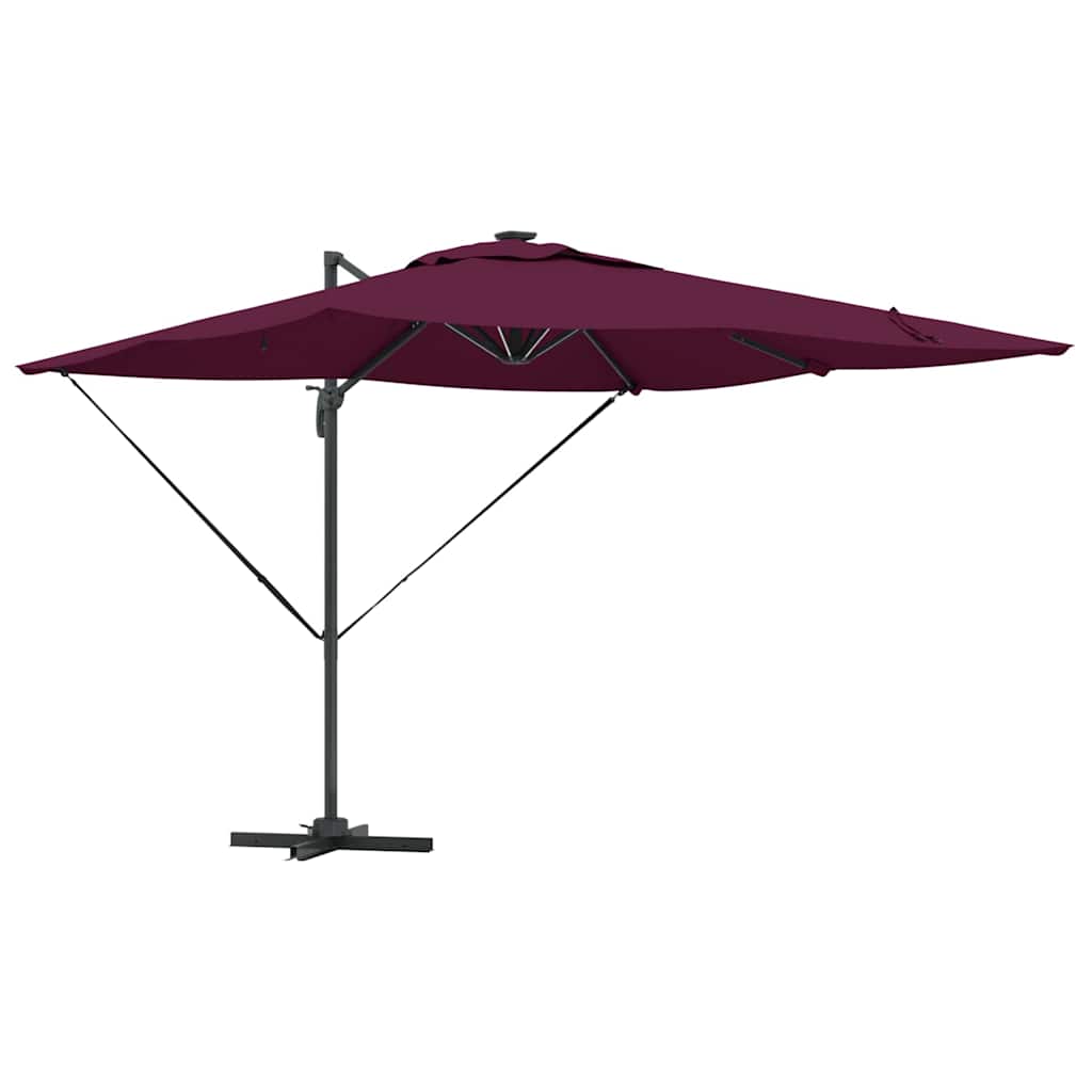 Parasol Bordeaux Rood 286 x 284 x 270 cm Aluminium en Polyester